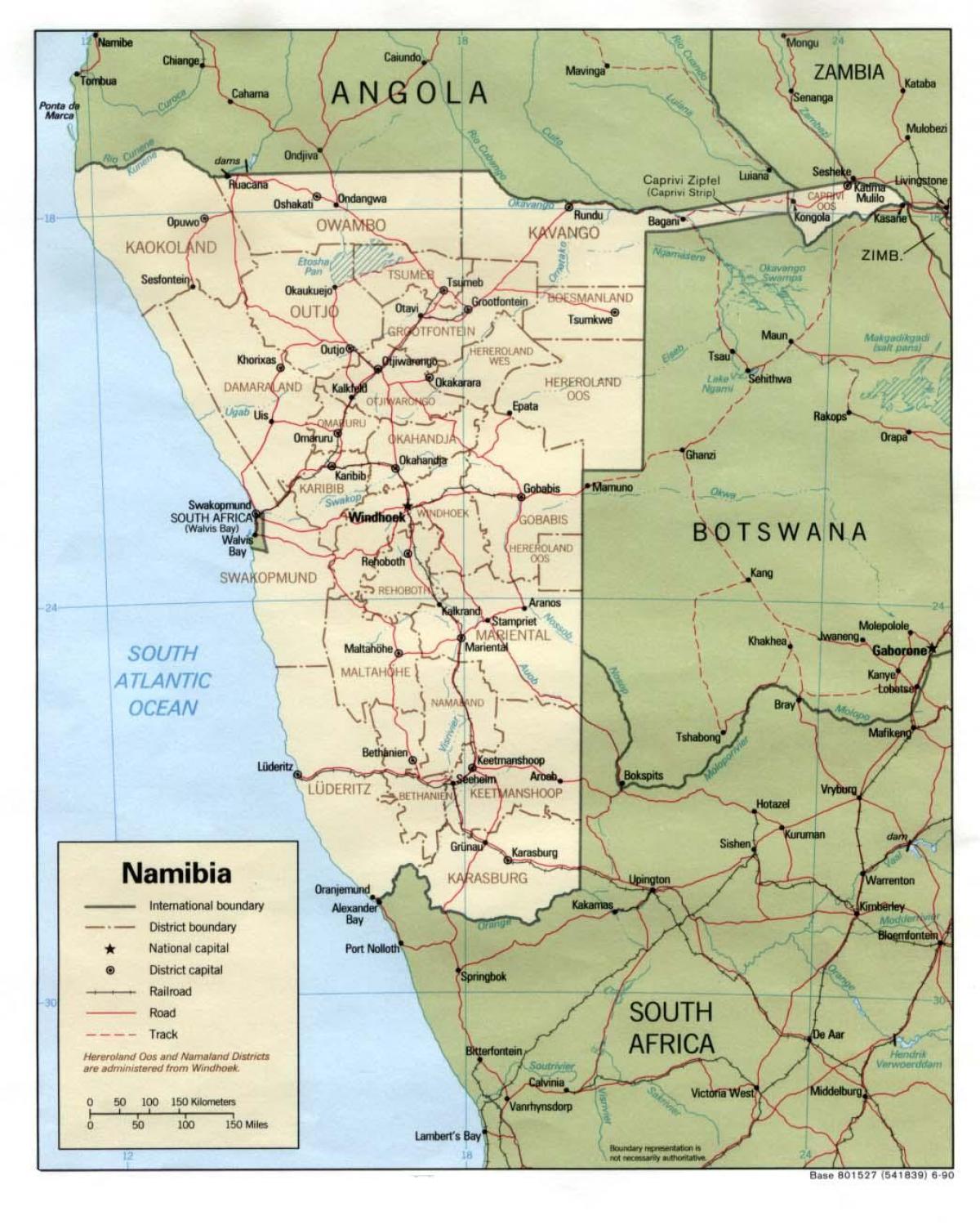 ətraflı xəritəsi Namibia
